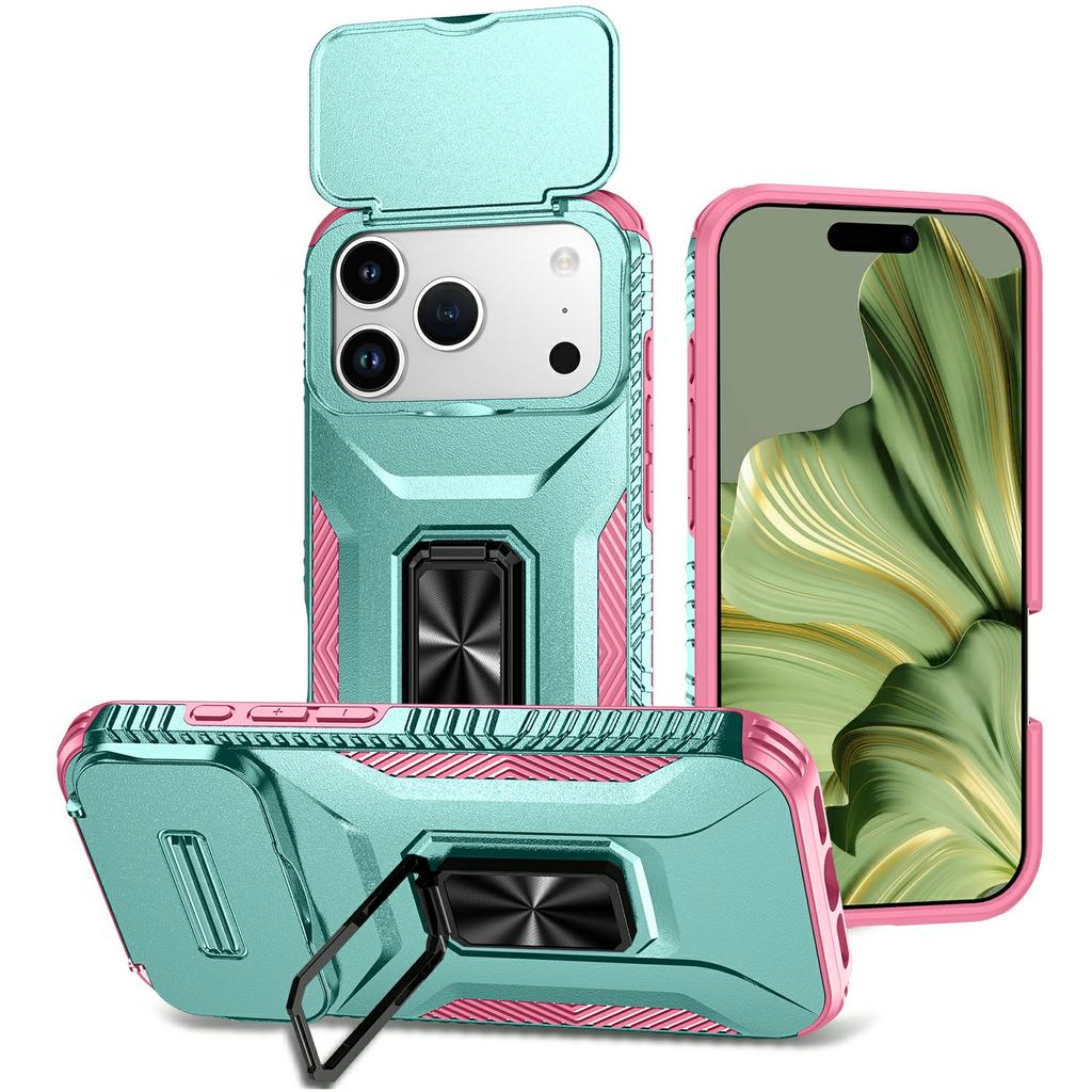For iPhone 17 Pro Case Camshield Kickstand TPU + PC Anti-Slip Phone Cover