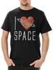 I Love Space Herren T-Shirt Station Astronaut Raumfahrt Cosmonaut Cosmos Kosmos
