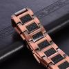 Copper Magnetic Therapy Bracelet Men Women Geometric Design Fashionable Three-Row Magnet Stackable Jewelry