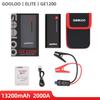 GOOLOO 12V Автомобільний пристрій для запуску авто 48,84 Вт·год Powerbank Зовнішній акумулятор Бустер 2000 А Super Capacity Запуск мотоцикла з розрядженим акумулятором