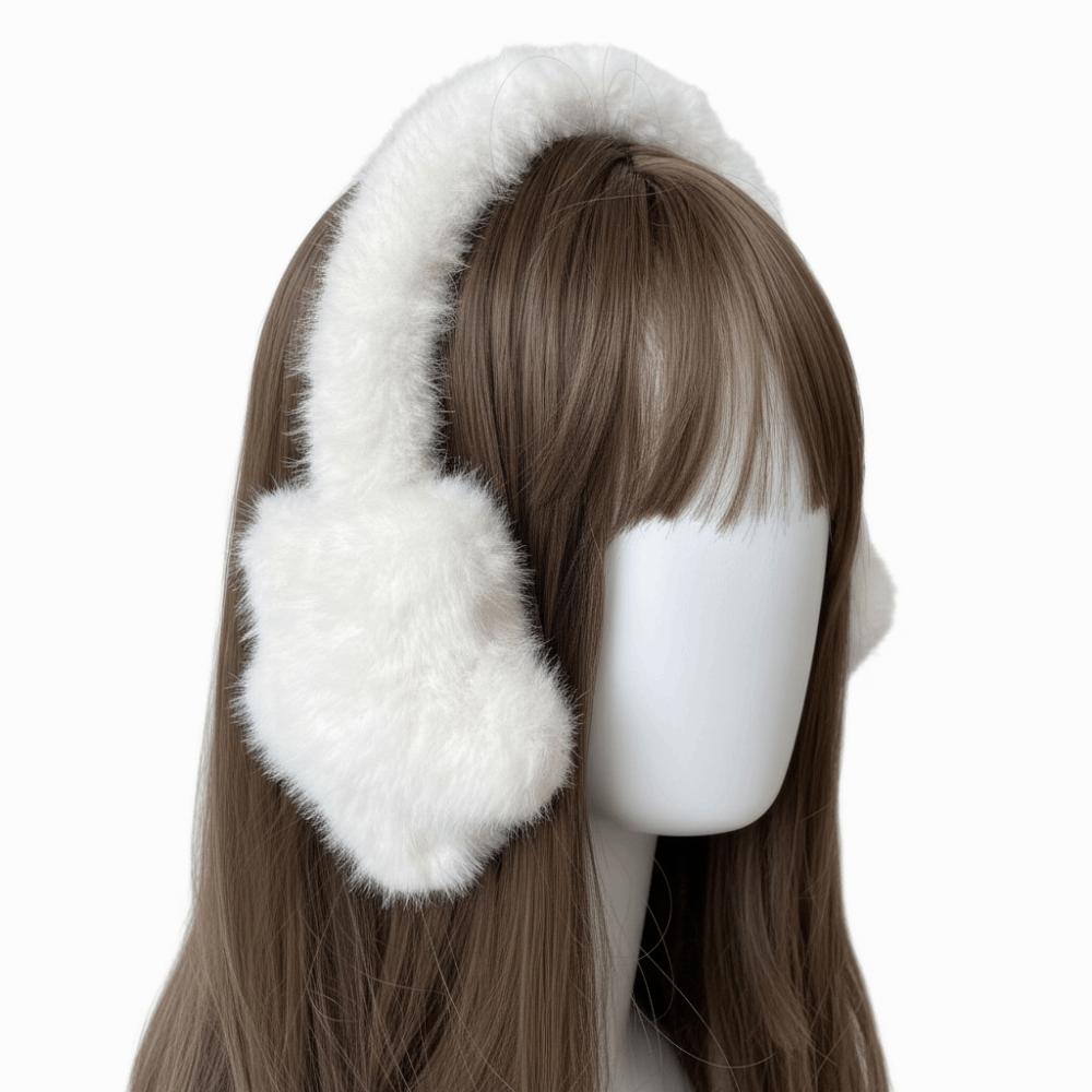 Winter Ear Protection Fluffy Ear Muffs Star/Heart/Cat Design Plush Earmuffs  Girl Gifts