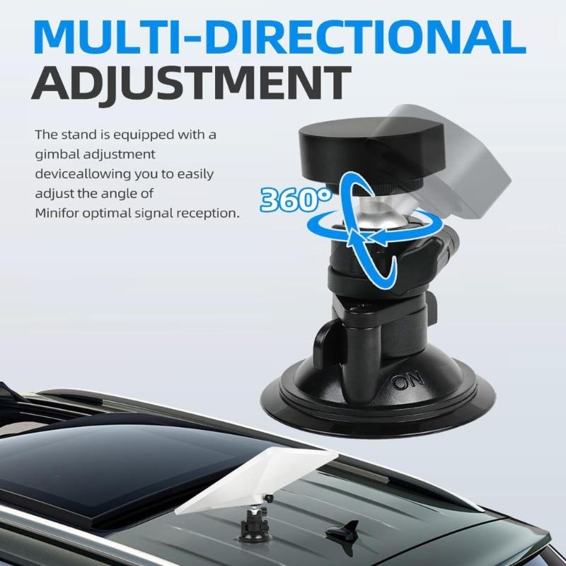 Car Roof Mount Kit for Mini 360 Degree Rotating Suction Cup Mount Bracket Universal Mounting On Smooth Surfaces