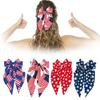 American Flag Bow Spring Clip Independence Day Hair Clip For Children And Adults, Party Decorations, Hair Accessories, Headwear