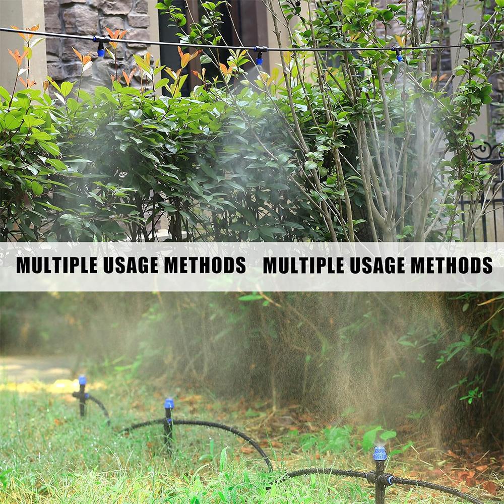 8-holes Drippers with Garden Irrigation Watering Supplies Stake 180° Bend Adjustable Sprinklers Quick Insert Slip Lock Sprayer