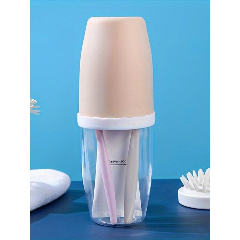 Couple's Creative Toothbrush And Rinse Cup Set With Cover - Portable Travel Toothbrush Holder