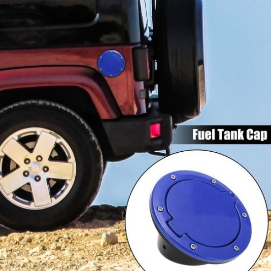 Blue Car Gas Filler Fuel Tank Cap for Jeep Wrangler JK Unlimited 2007-2018