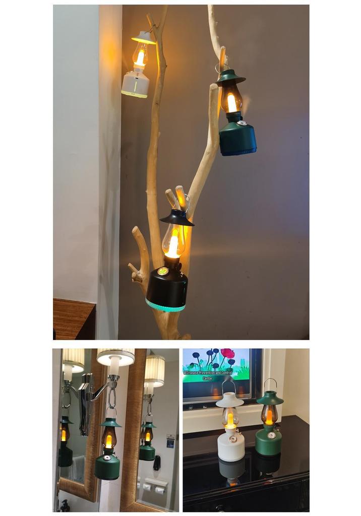 2026 New Retro Hat Style Kerosene Lamp Humidifier for Bedroom, Desktop, Outdoor & Camping Aromatherapy.