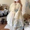 Artículos Originales Genuinos Primavera y Otoño Talla Grande Lolita Camisa Manga de Ji Grande con Sensación de Muñeca Elegancia Hermosa Blusa Femenina para Mujeres de Figura Completa