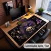 Skull Gothic Theme Custom Mouse Pad Personalized With Name Text Customized Desk Mat For Office Home Decor