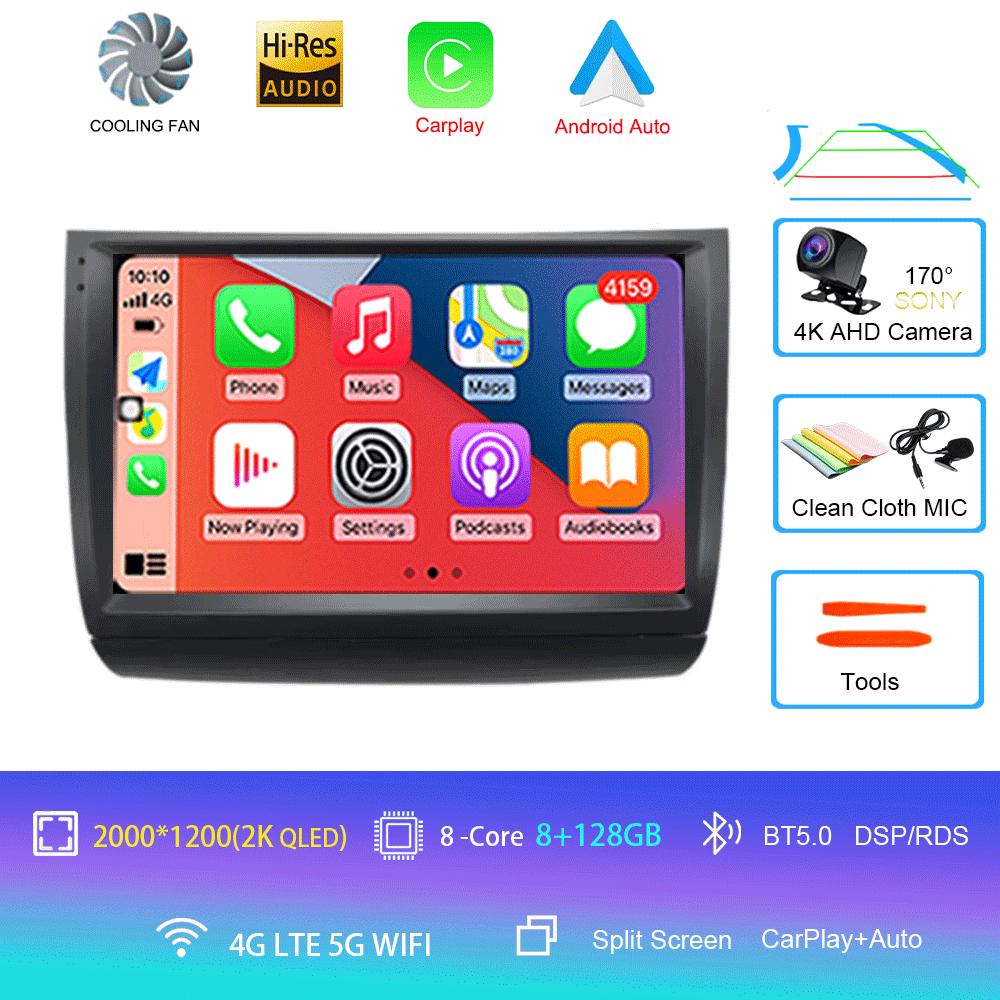 Car Radio Android 14 Carplay Auto WIFI+4G For Toyota Prius 20 2002-2009 Multimedia Video Player GPS Navigation Stereo Head Unit