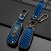 Metal Carbon Car Key Case Cover Shell Fob For  Ford Figo  Mondeo 5 Ecosport Fiesta Mk8 Everest Ranger Fusion Kuga Escort