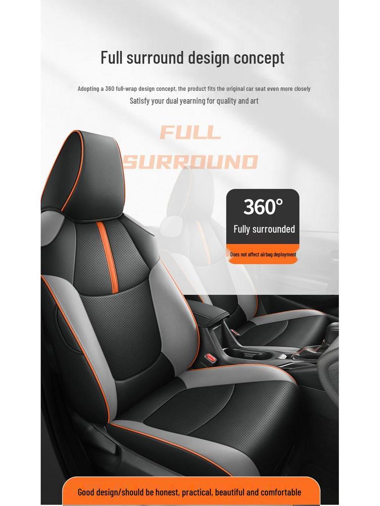 Corolla-Specific One-Piece Leather Seat Cover & Cushion