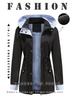 2024 Women's Plus Size Trench Coat with Detachable Hood - Autumn/Winter Collection