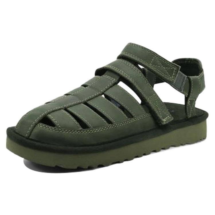 UGG Dune Fisherman Cowhide Green Sandals Men's 1102694-MSG