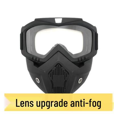 Retro Dış Mekan Motosiklet Gözlüğü ve Entegre Maske - Dağcılık ve Arazi Maceraları İçin Rüzgar ve Kum Geçirmez