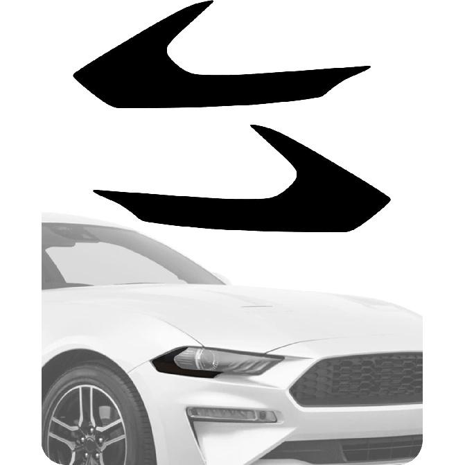 NDRUSH Headlight Side Marker Tint Vinyl Head Light Tint Film Precut Overlay Wrap Cover Compatible With 2018- Ford Mustang