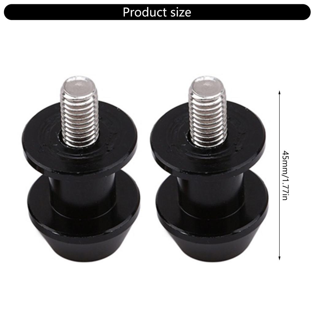 2Pcs Motorcycle Stand Adapter 8mm Thread Rear Alkalimetal Aluminum for Enhanced Bike Stability
