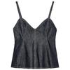 Zaprha2025 New Arrival American Sexy Wavy Style Wide Swing V Neck Camisole Denim Tops Ladies 8197064
