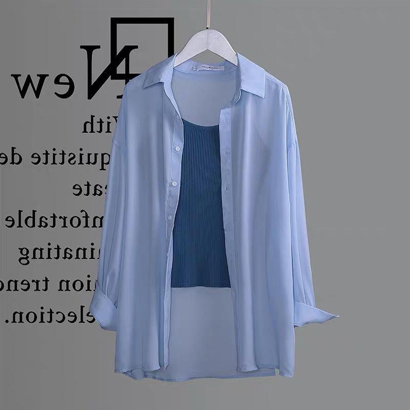 Women's Chiffon Sunscreen Shirt Summer Breathable Versatile Shirt Sunscreen Thin Shirt Coat