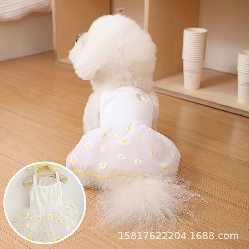 Summer Casual Skirt for Pomeranian, Bichon, Teddy & Schnauzer - Cute Dog Apparel