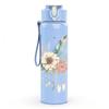 1PC Neutral Wildflower Bouquet 750ml Color Plastic Sports Water Bottle Leakproof Flip Straw Lid Suitable for Sports Office Home Use