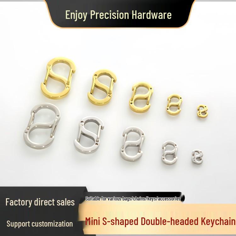 

304 Stainless Steel Figure 8 Quick Link S-Shaped Spring Hook Bag, Luggage, and Bracelet Connector Keyring Mini Silver
