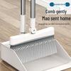 JINGRUIXIANG Hands-Free Flat Mop & Broom Dustpan Set