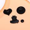 Creative Cartoon Cat Brooch Cute Pink Love Cat Paw Couple Clothes Bag Student Badge