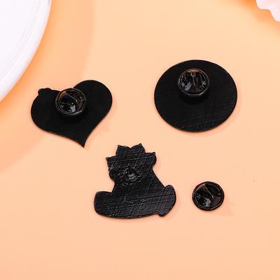 Creative Cartoon Cat Brooch Cute Pink Love Cat Paw Couple Clothes Bag Student Badge