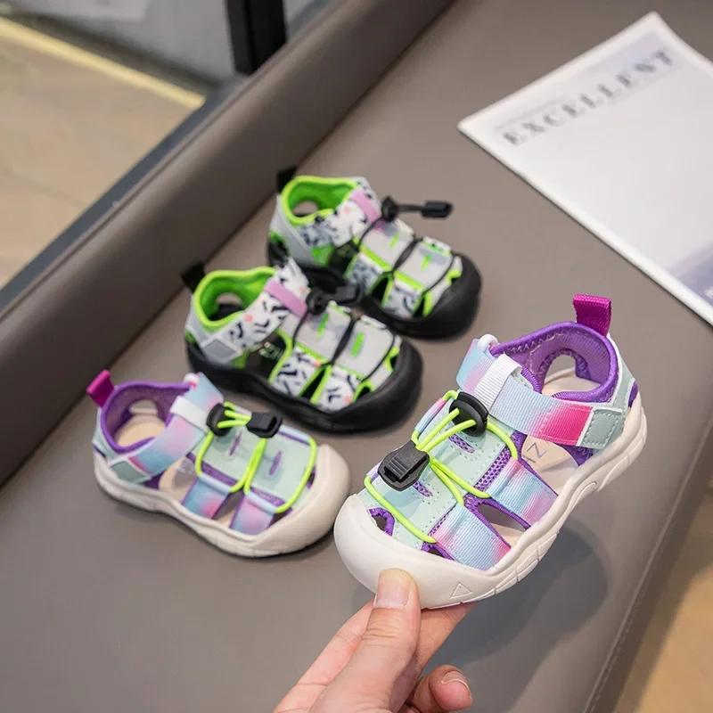 Children's Summer New Style Soft Bottom Sandals Fashionable Sports Shoes For Kids Baby Boys Girls Walking Shoes