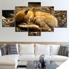 Wall Art 5 Pieces Sleeping Fox Pictures Forest Animal Poster Modular Canvas Prints Painting Framework Living Room Home Decor No Frame