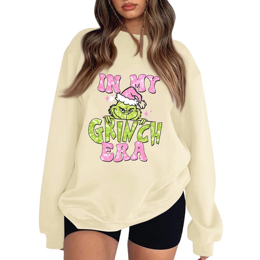 Women's Fashion Casual Print Casual Long Sleeve Round Neck Sweatshirt Top
