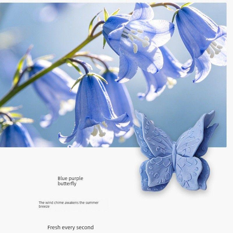 

Butterfly Car Air Conditioner Vent Aroma Diffuser Car Perfume Decoration Ornament Diffuser Stone Gift Creative Fragrance Blue-Purple Wind Chime