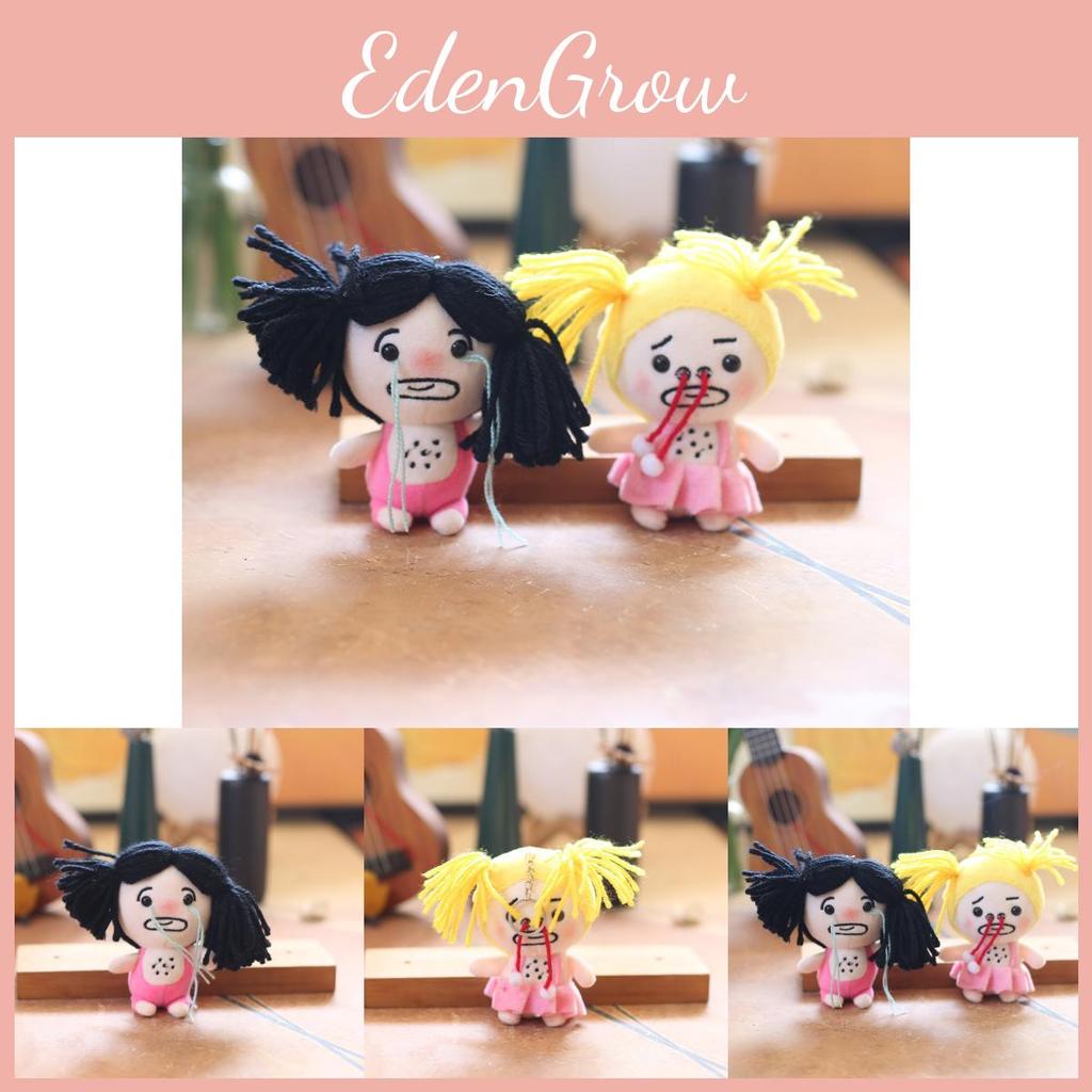 Entzückender weinender Schwester Plüschtier Schlüsselanhänger Niedlicher Charakter Taschenanhänger für Kinder