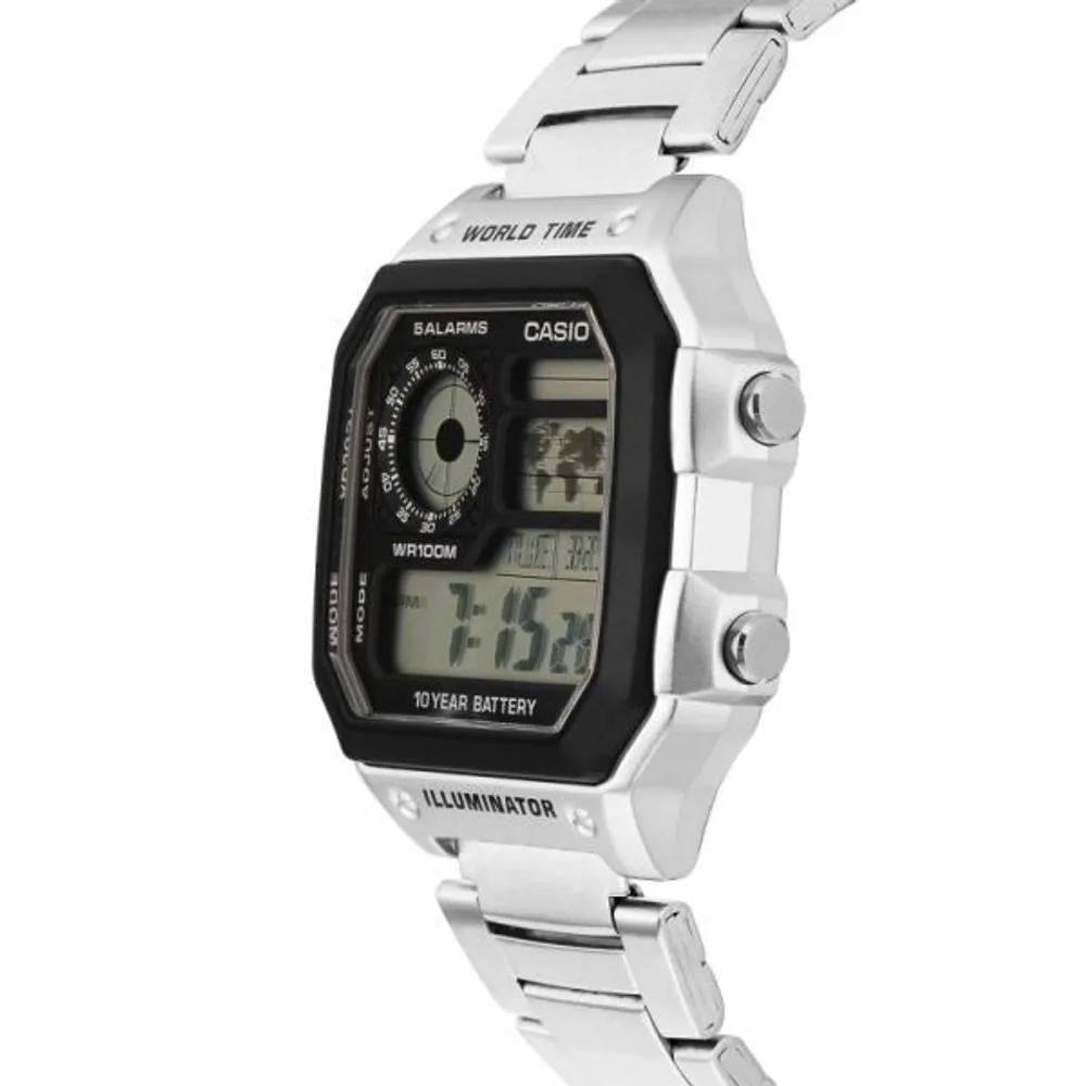AE-1200WHD-1AVDF (AE-1200WHD-1A) Ψηφιακό Μεταλλικό Ρολόι Ανδρικό