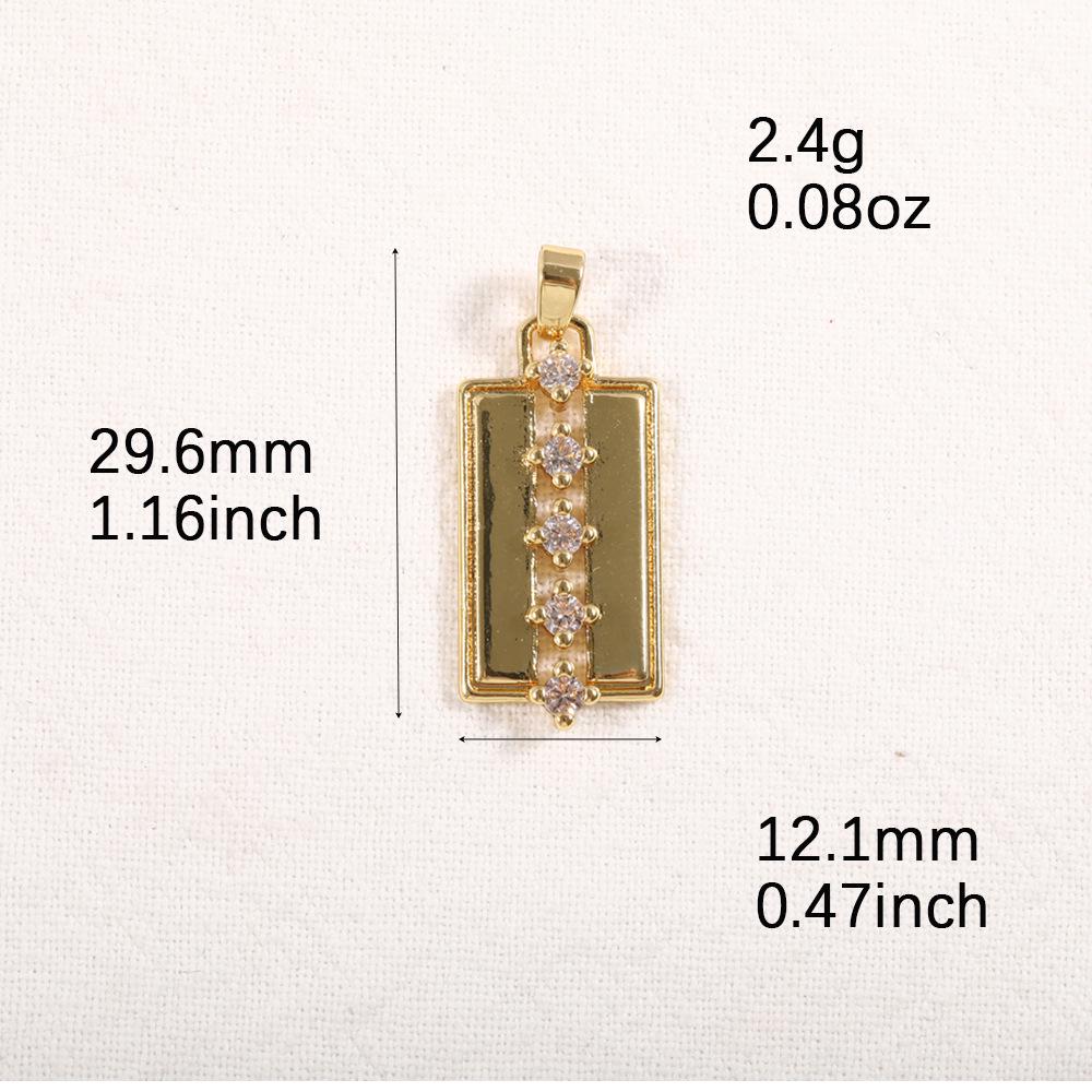 French Retro High-End Copper Gold Plated Necklace with Micro-Inlaid Zircon Pendant