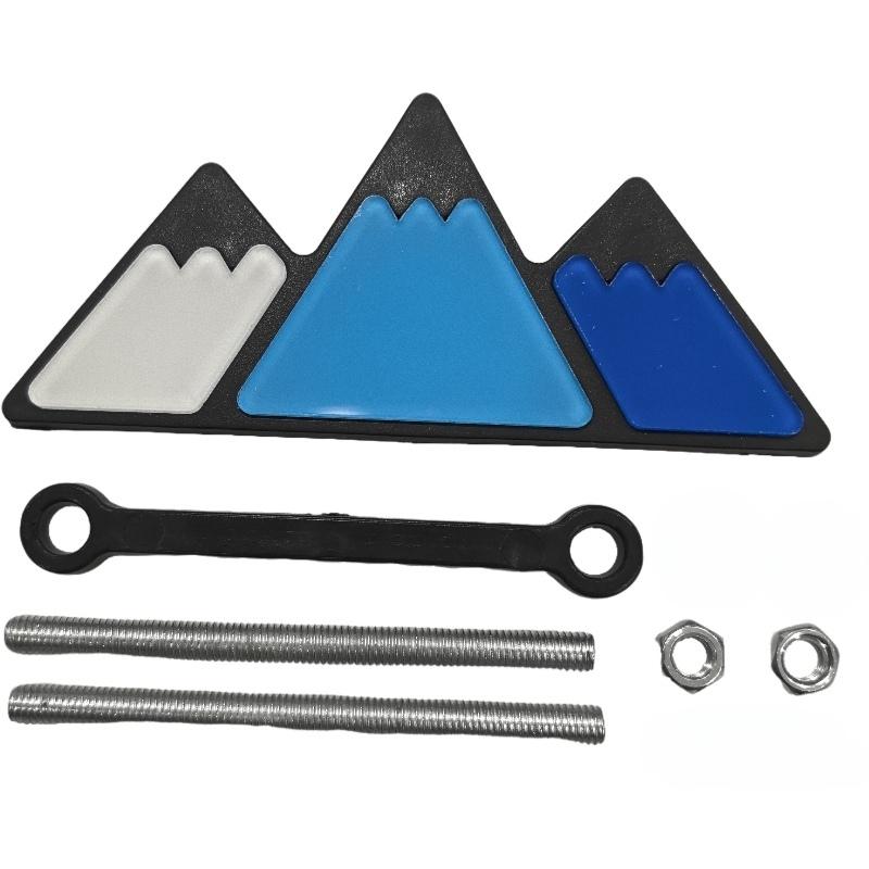 

3 Colors Grille Badge Tri Colors Emblem For Toyota Tacoma Tundra 4Runner Highlande Rav4 CHR Strip Air Inlet Auto Car Accessorie blue gradient