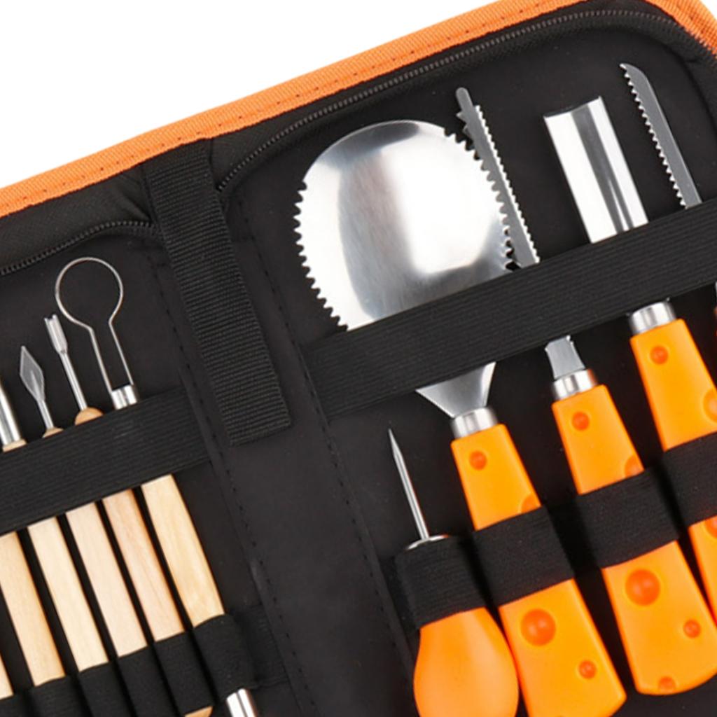 14 Pcs / Set Halloween Pumpkin Multifunction Kit Stainless Steel Cutting Tools