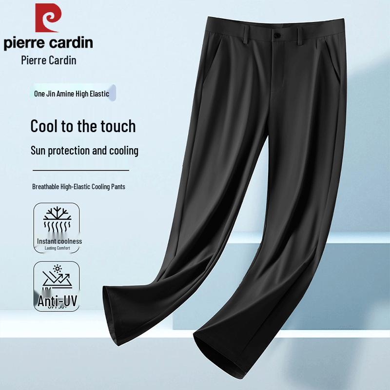 Pierre Cardin Men's Summer Thin Ice Silk Casual Business Pants