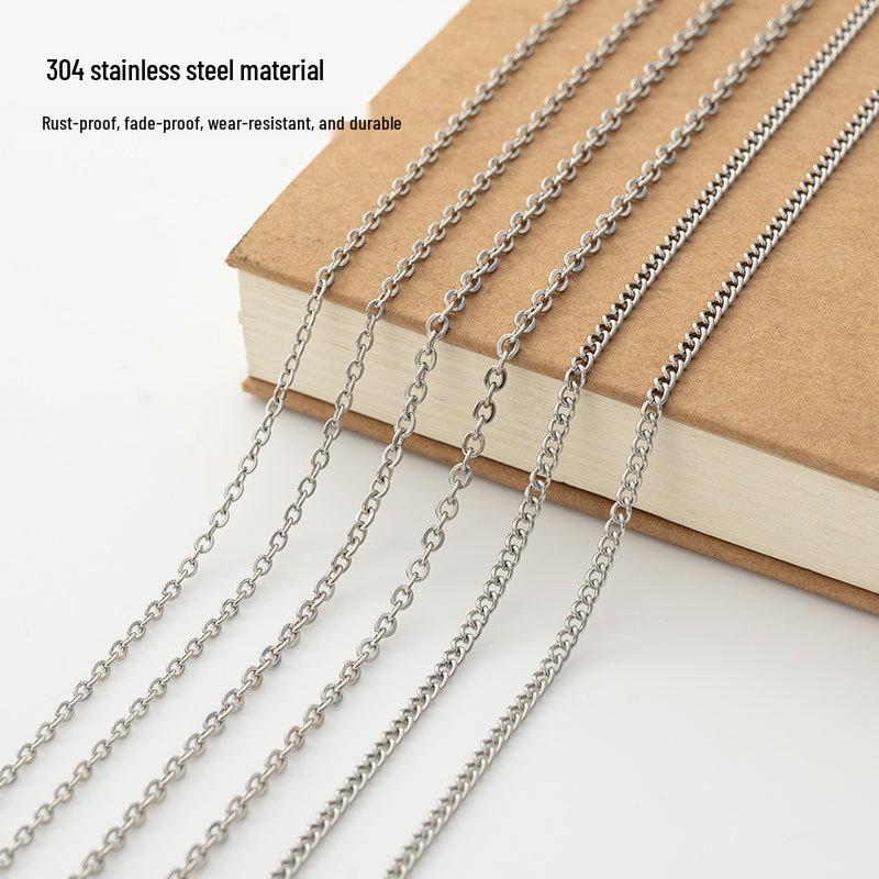 Náhrdelník s křížkovým řetízkem z nerezové oceli 304, náramek, DIY materiál, příslušenství