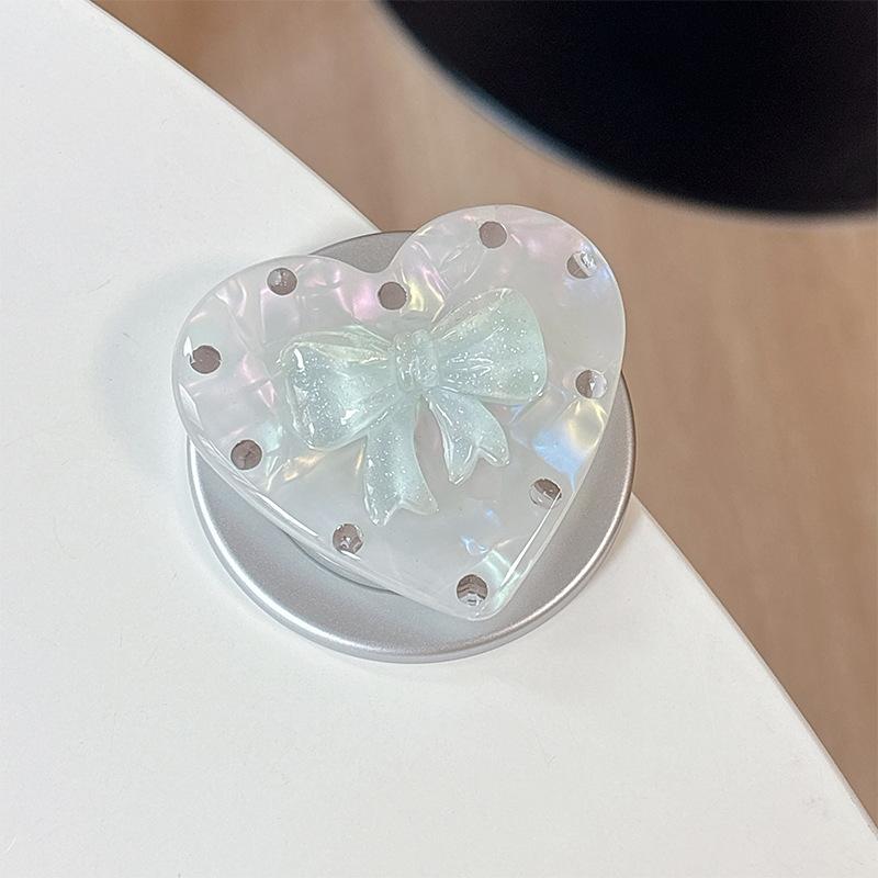Simple Shell Pattern Colored Bow Mobile Phone Airbag Bracket Wind Ring Girl Small Gift