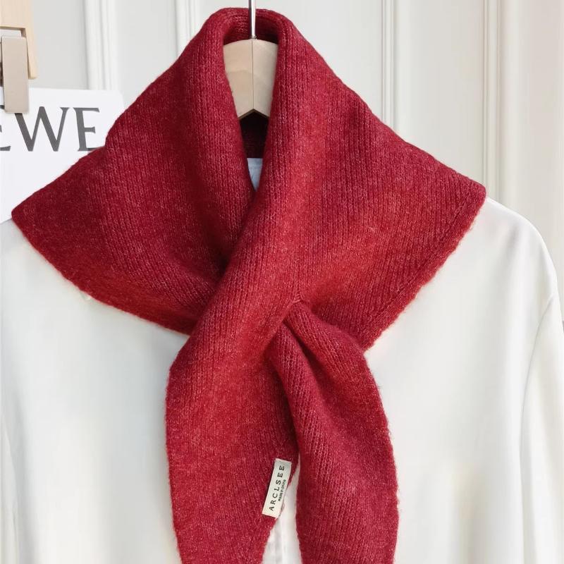 New Wool Knitted Knitted Scarf Multi-Functional Warm Triangular Scarf Women Headscarf Winter Warm Knitting Neckerchief Hair Wrap