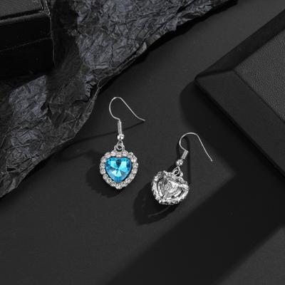 Vintage Strass Ohrringe Ausgefallene Kristall Tropfen Ohrringe Liebe Herzform Glänzende Diamant Party Ball Ohrringe für Frauen Mädchen