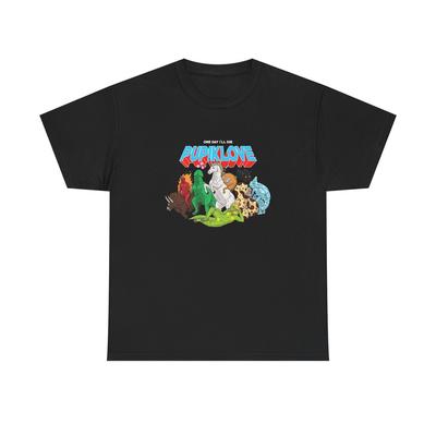 Pupiklove Vintage Cartoon Grafik T-Shirt Unisex Schweres Baumwoll-T-Shirt Unisex T-Shirt