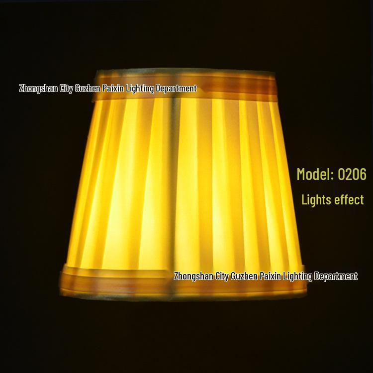 European Style Handmade Pleated Fabric Lampshade for Pendant and Wall Lamps