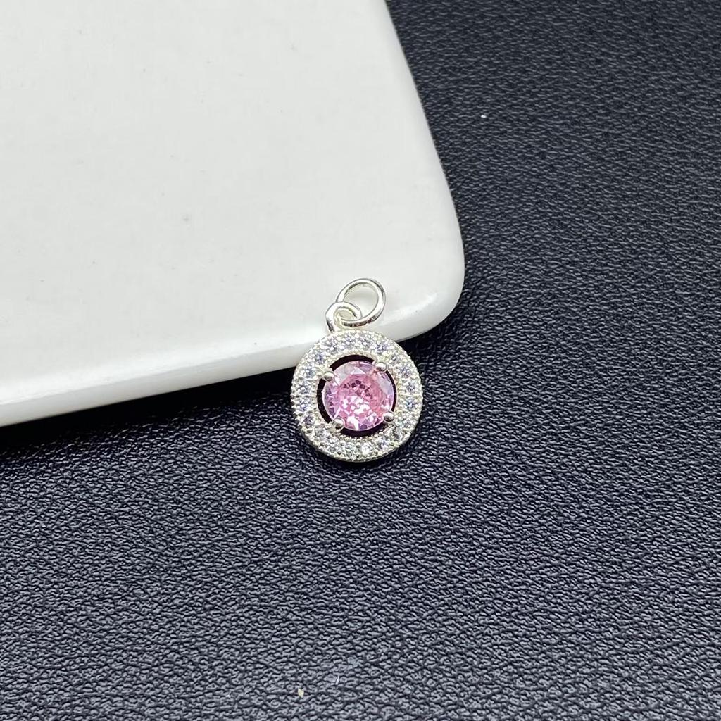 Round Zircon Diamond Pendant for DIY Crystal Jewelry and Beading Bracelet Rope.