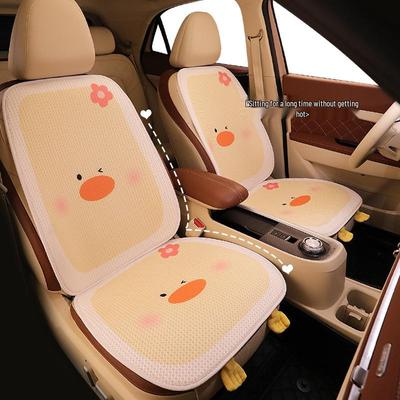 Cute Cartoon Duck Car Seat Cushion for Mazda 3, Axela, CX30, CX - Summer Mesh Design