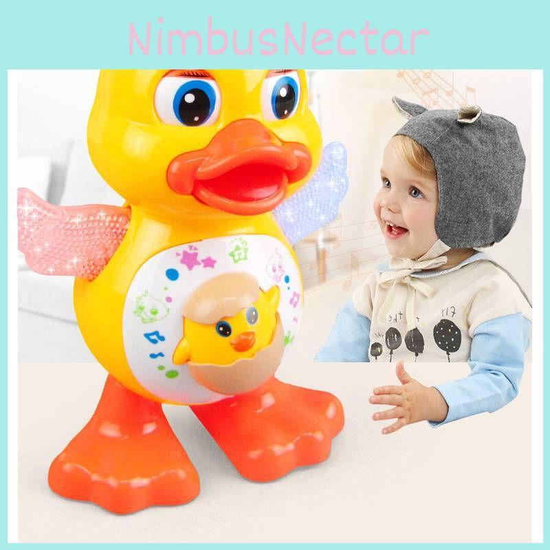 Singing Dancing Cartoon Duckling Electric Light Music Kids Toys Christmas Gifts