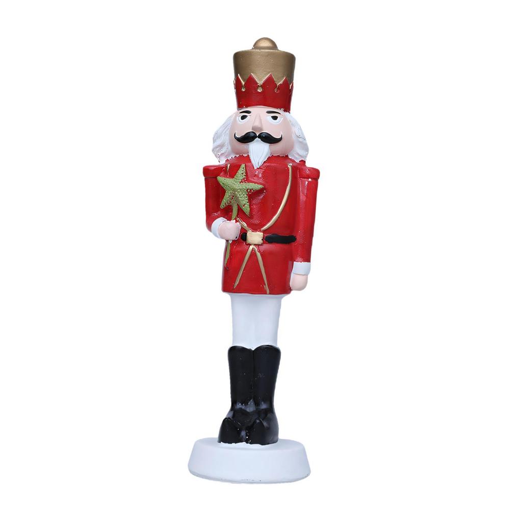 Christmas Nutcracker Figure Christmas Decoration Xmas Ornament Sculpture for Living Room