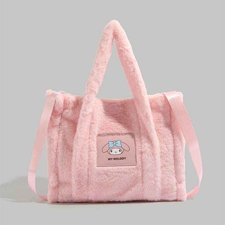 Large Capacity Plush Bag for Women 2024 New Tote Bag Casual Commuter Handbag Versatile Shoulder Crossbody Bag